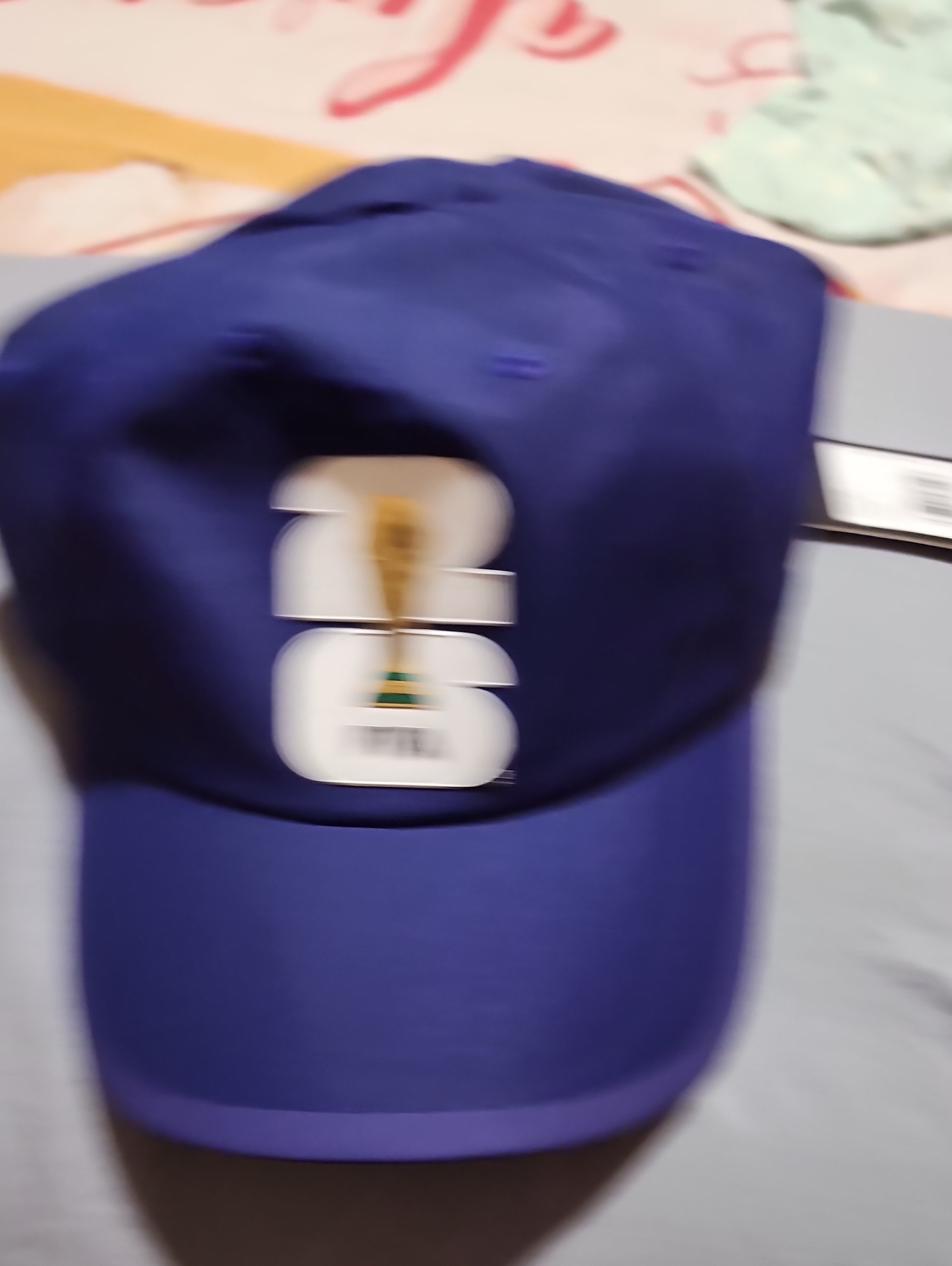 Blue Baseball Cap With White Logo